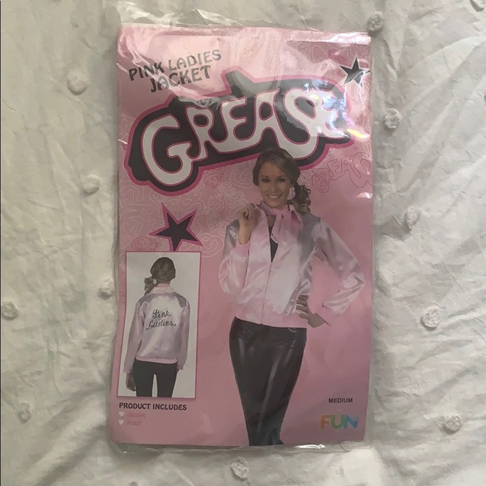 Grease pink ladies jacket and scarf